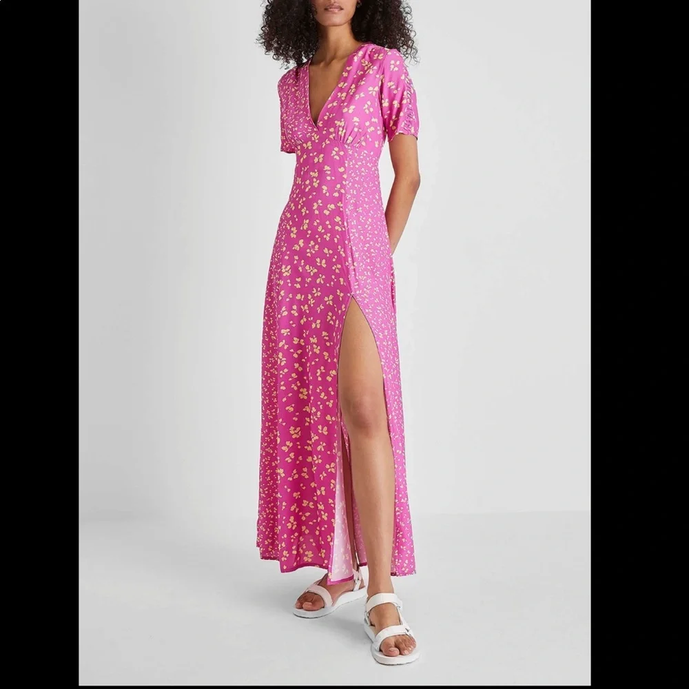 FRENCH CONNECTION Bonita  Maxi Dress-pink - Picture 3 of 13